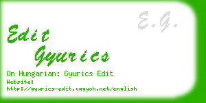 edit gyurics business card